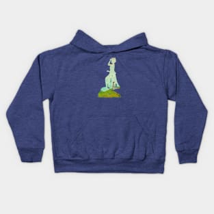 Victorian watercolor sailboat silhouette Kids Hoodie